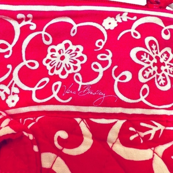 Vera Bradley Twirly Birds Mandy Shoulder Bag Purse Pink & White Swirly Floral - Picture 5 of 15